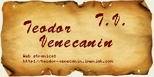 Teodor Venečanin vizit kartica